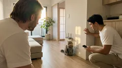 猫が壁の一点を見つめて動かないのはなぜ？耳・目のしくみと「よくある理由」、注意サインの見分け方